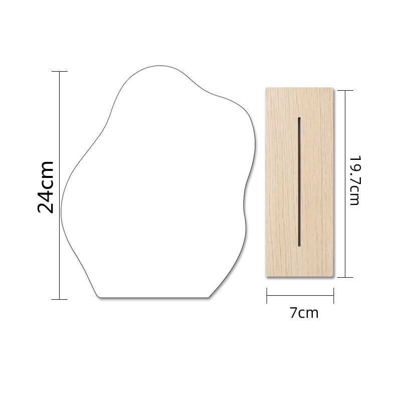 厂家直发云朵亚克力镜子不规则镜子diy创意台式异形化妆镜学生粘