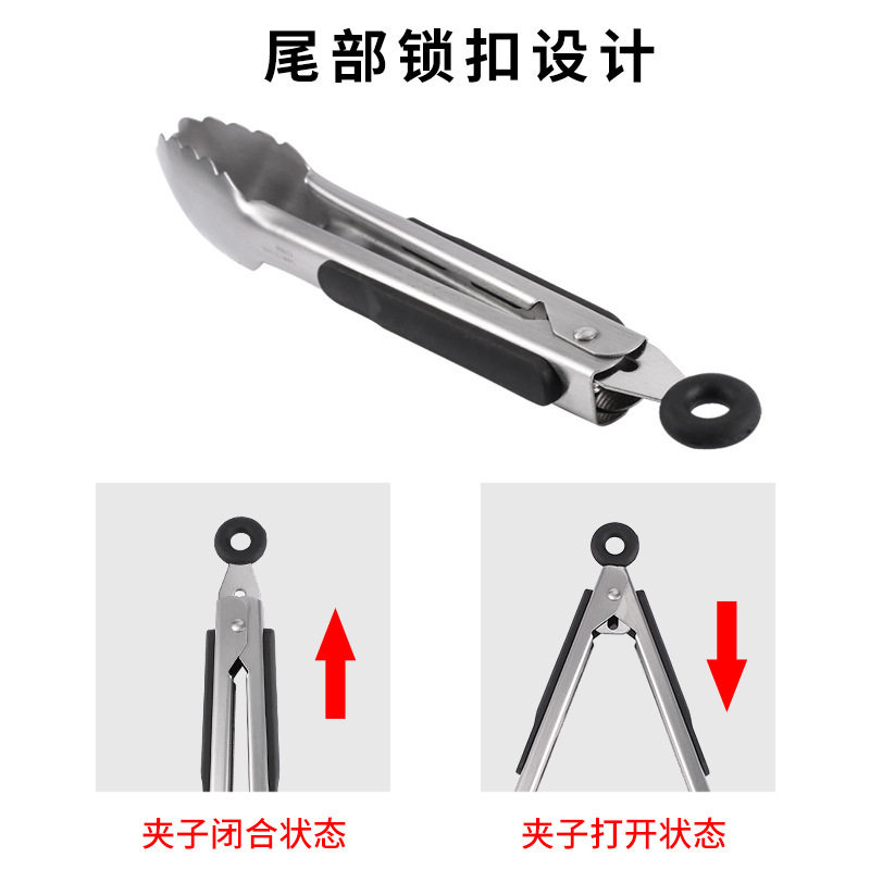 16寸14寸12寸9寸不锈钢食物夹牛排烤肉烧烤夹子自助餐食品面包夹,厨房/烹饪用具,厨用取碗/盘夹,淘宝优惠券,粉丝福利购,淘宝优惠卷