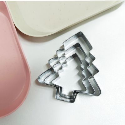 圣诞树不锈钢饼干模3件套 曲奇烘焙套装圣诞节饼干切蛋糕烘焙模具