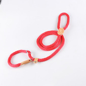 宠物涤纶狗绳狗链狗狗牵引绳金毛边牧黑色P链P绳脖套项圈一拉得