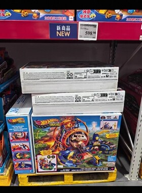 【山姆代购】Hot Wheels风火轮狂野大脚车声光霸王龙轨道套装