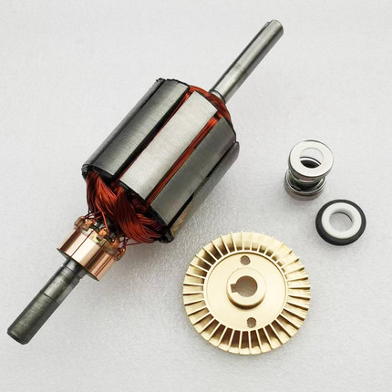 直流自吸泵12v24v48v60v72v配件线圈转子铜叶轮水封碳刷开关家用