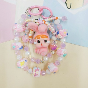 泡泡玛特CRYBABY飞天小女警哭娃改娃手机链挂件包挂潮玩礼物