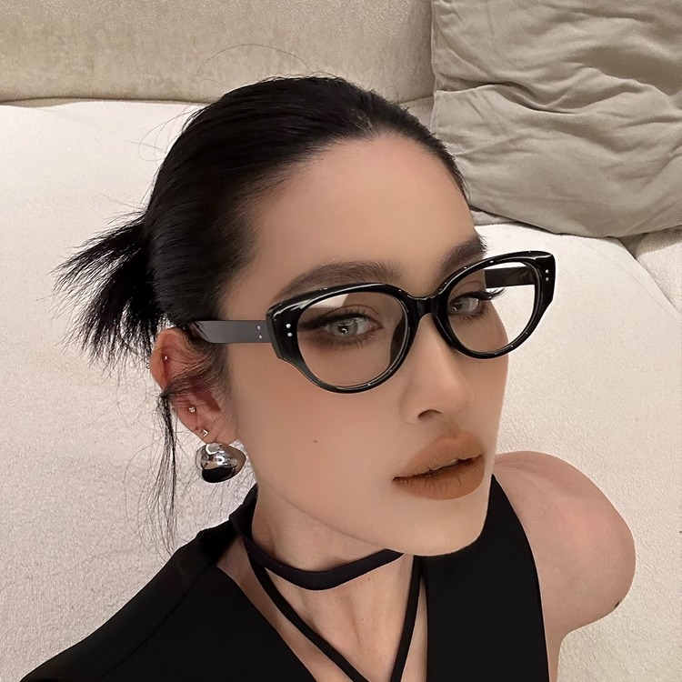 AIYALIU2025新款猫眼眼镜超轻镜框百搭可配镜片防蓝光眼镜
