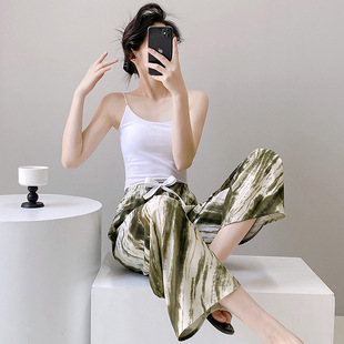 东方绸睡裤棉球裤子女年轻人外穿棉绸裤东风尼女裤阔腿棉绸直筒裤