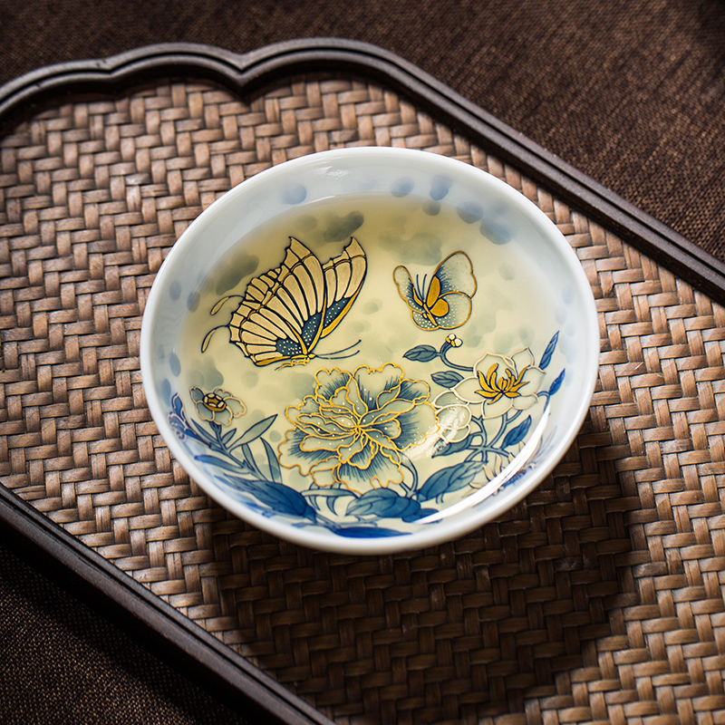 青花金银错景德镇手工手绘