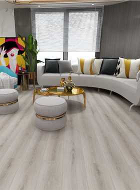 武汉现货可安装12mm强化复合地板E0环保耐磨国标灰色家用厂家直销