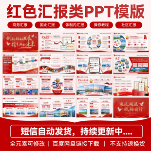 已更30页 高端红色风格 静态 图文排版 工作汇报年终总结PPT模版