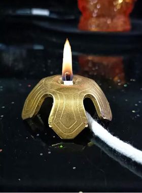 铜合金食用油灯芯架5*2厘米莲花架自制油灯架子煮茶煮咖啡环保油