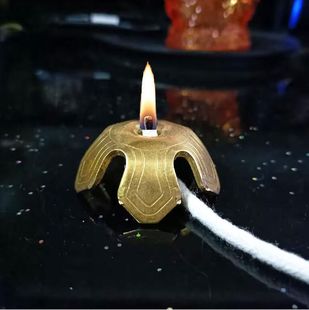 铜合金食用油灯芯架5*2厘米莲花架自制油灯架子煮茶煮咖啡环保油