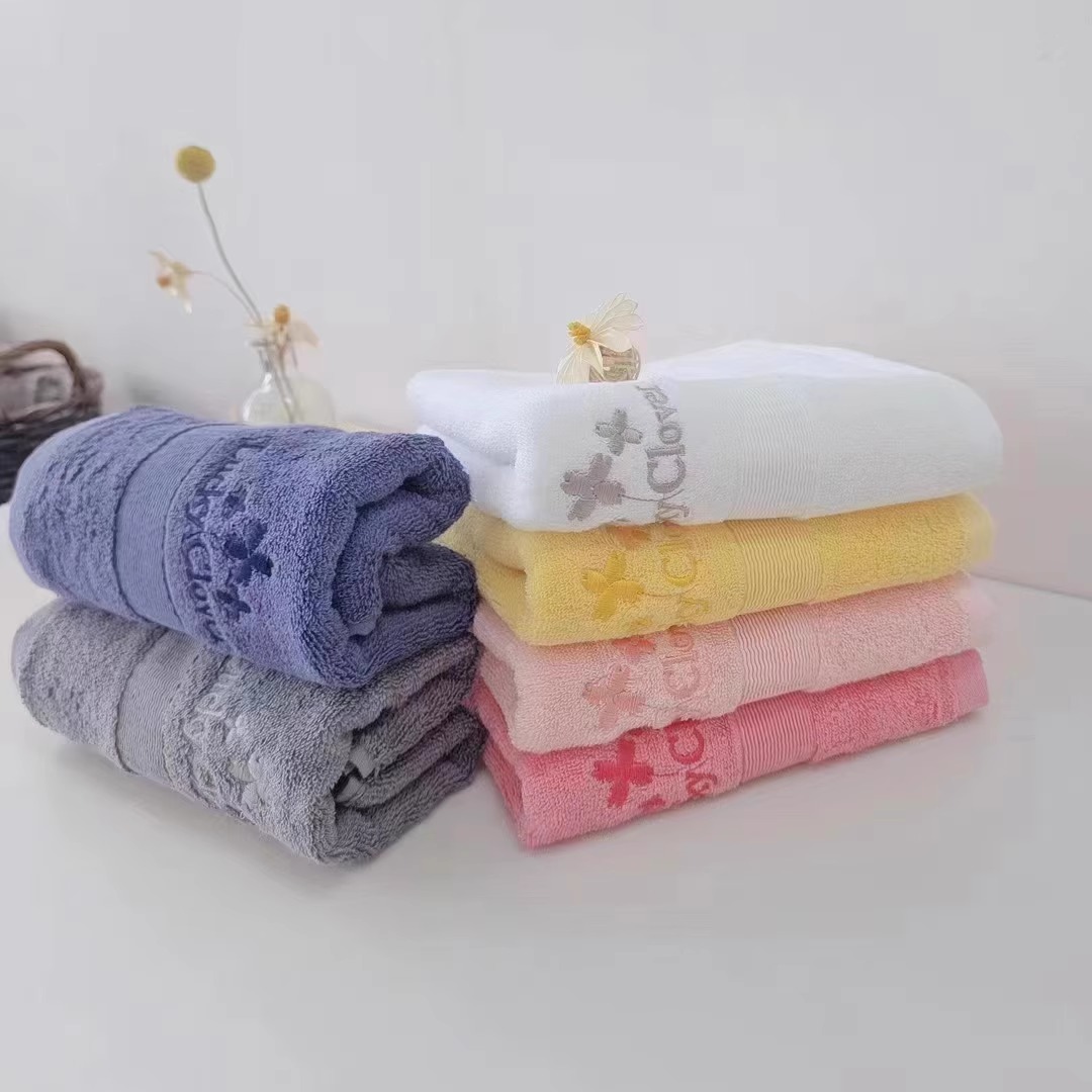 韩国进口幸运草毛巾 HappyLife棉质亲肤40*80柔软吸水刺绣洗脸巾