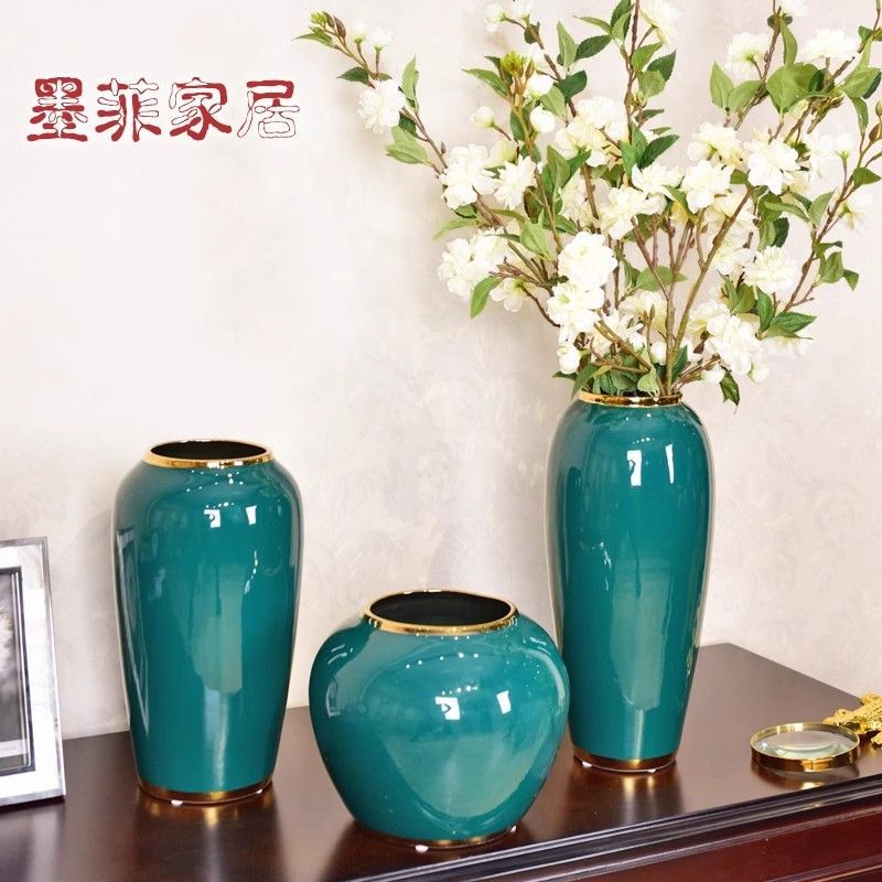 轻奢景德镇陶瓷花瓶可养花高级感