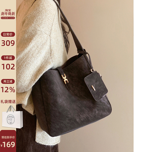 南风Chio2nd 复古简约hobo包通勤单肩斜挎包 冬日暖阳托特包包女款