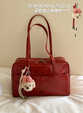 南风Chio2nd 巴赫站台枕头包保龄球包红色婚包手提包女单肩斜挎包