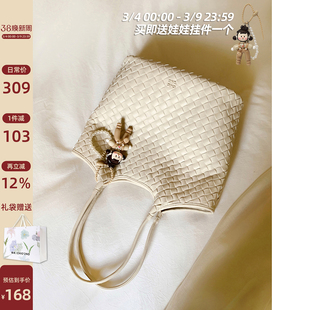 南风Chio2nd 店主原创 芝芝恋语托特包包女编织包通勤手提单肩包