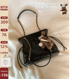 南风Chio2nd 曼城港湾大号托特包包女洋气小众菱格链条手提单肩包