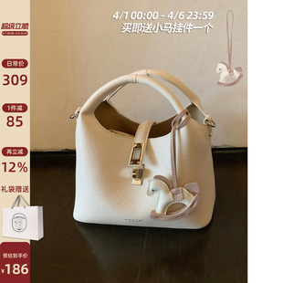 南风Chio2nd 软皮荔枝纹菜篮子手提包斜挎包 芳春映画托特包包女款