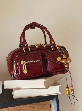 南风Chio2nd 金秋霜谷枕头包包女式2025新款红色手提单肩斜挎小包