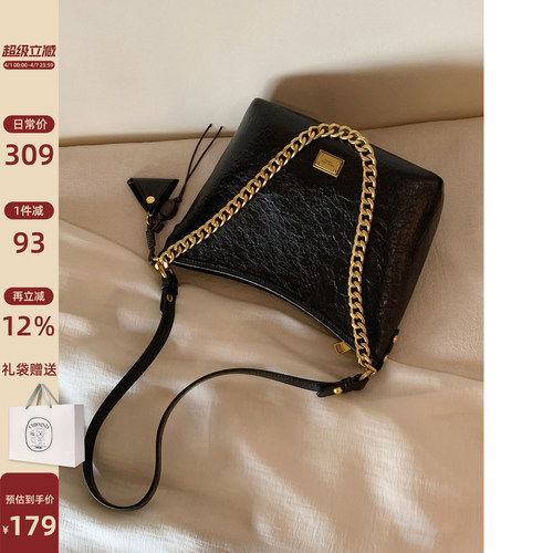 南风Chio2nd黑金链条托特包