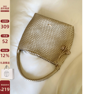 南风Chio2nd 浅夏织锦托特包包女士高级感小众通勤包手提单肩大包