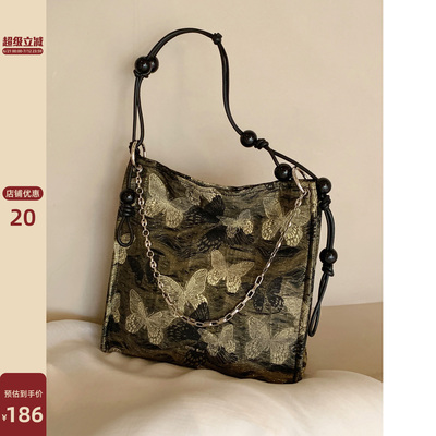 新中式黑金蝴蝶托特包Chio’2nd