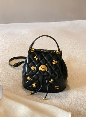 南风Chio2nd 面包小狗 限定相遇双肩包包女香风菱格链条包小背包