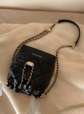 南风Chio2nd 肯辛公园水桶包2025超火精致小包包女黑色链条斜挎包