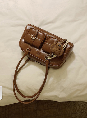 南风Chio2nd 桑巴酒廊枕头包包女秋季复古波士顿包通勤手提单肩包