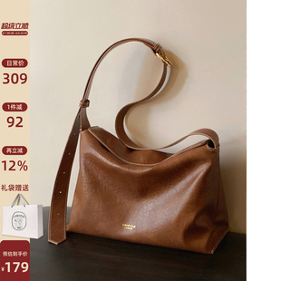 暖意咖啡托特包包女春夏复古韩系慵懒风单肩斜挎大包 南风Chio2nd