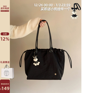 南风Chio2nd 少年漂流托特包大容量包包女休闲通勤黑色大包单肩包