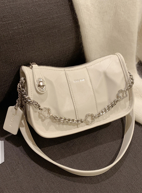 Chio’2nd南风原创 白蔷薇 链条腋下包包女秋小众轻奢单肩斜挎包