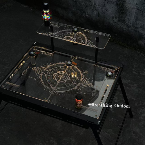 罗盘组合款 户外IGT单元发光板亚克力便捷轻量化桌板露营氛围