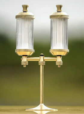 户外露营灯黄铜底座灯杆台式灯座1/4转接38explore户外露营灯支架