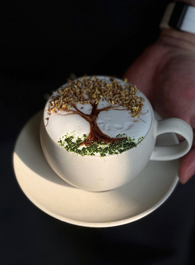 YUMN简约奶白咖啡杯碟ins风下午茶拿铁杯卡布奇诺拉花杯热美式