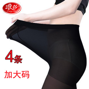 浪莎加肥加大码连体裤袜mm200斤 浪沙弹力大防勾丝春秋季打底丝袜