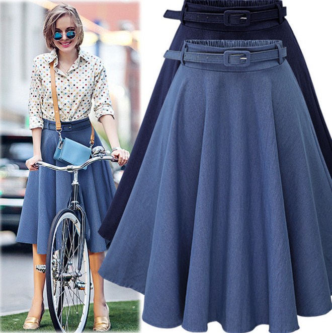 Demin Jean Skirt Long Summer Plus Size Women Sexy Dresses女在类目 女装/女士精品, 半身裙中 - 来自Buy2taobao.com提供专业的淘宝代购服务