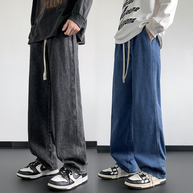 上班工作服男款牛仔裤春秋季潮牌工装宽松无磁无铁直筒运动长裤子,男装,牛仔裤,淘宝优惠券,粉丝福利购,淘宝优惠卷