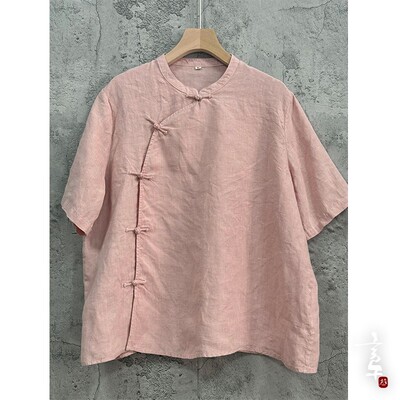 言午葵夏新款100%汉麻中式