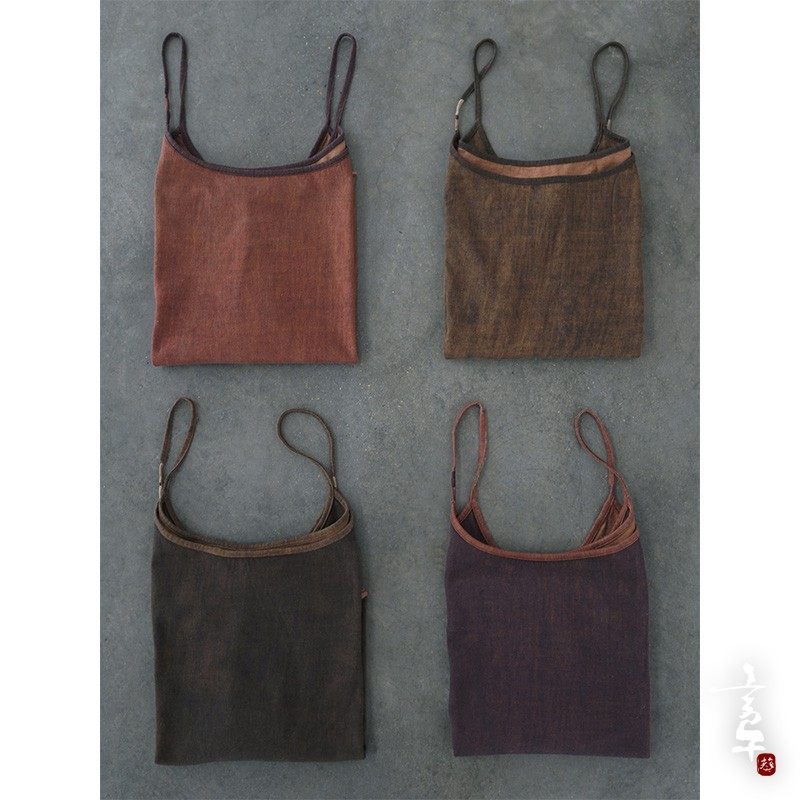 言午葵原创纯棉炒色做旧针织吊带背心 四季内搭弹力显瘦吊带,女装/女士精品,背心吊带,淘宝优惠券,粉丝福利购,淘宝优惠卷