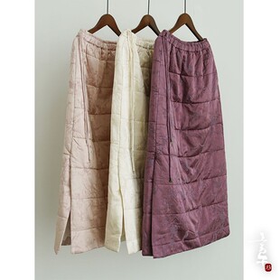 言午葵原创高品质冬季人丝提花保暖中式棉衣 中国式加厚优雅棉衣