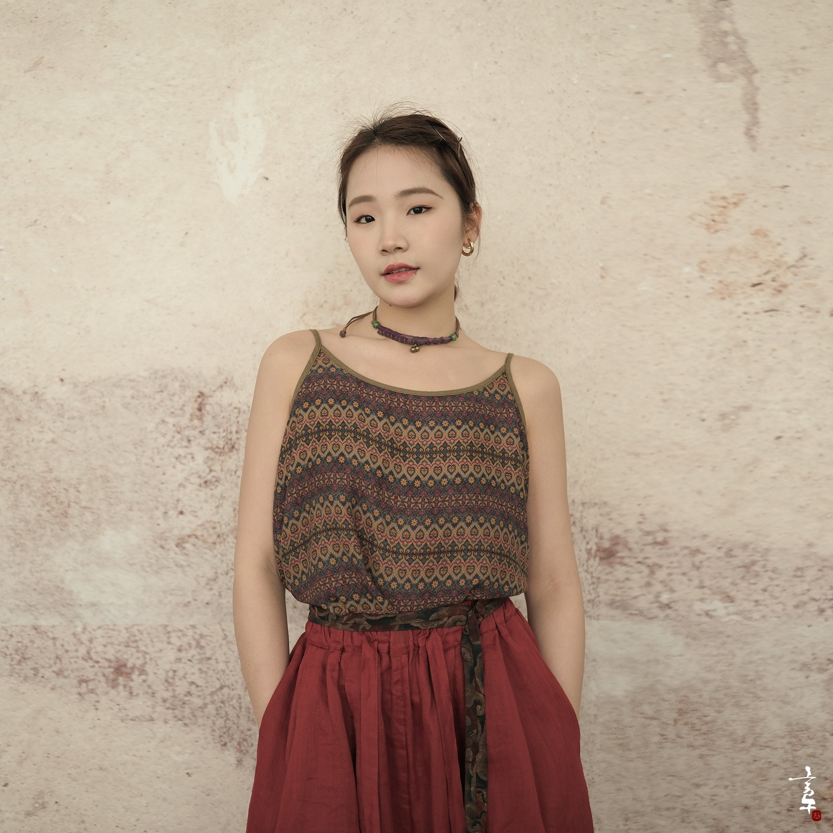 言午葵原创复古数码印花