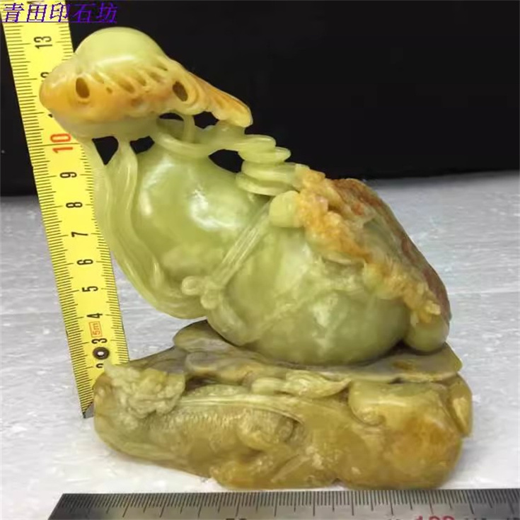 蓝星芙蓉石印石寿山昌化石封门青鸡血原石精品青田灯光冻石雕摆件