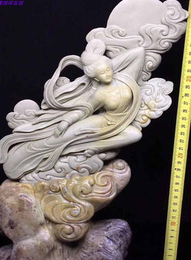 四川绿冻芙蓉原石寿山蓝星LW14手工精品老青田封门水泥石雕摆件
