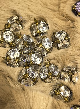 925银镀24K金多功能项链+锆石/珍珠/水晶吊坠（1+3）项链吊坠套装