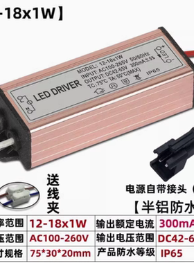 leddriver防水驱动电源8-12W户外壁灯洗墙灯投光灯18-24W36镇流器