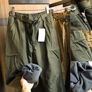 硬朗帅气!科技防水面料!秋冬男士复合加绒保暖工装直筒休闲裤潮