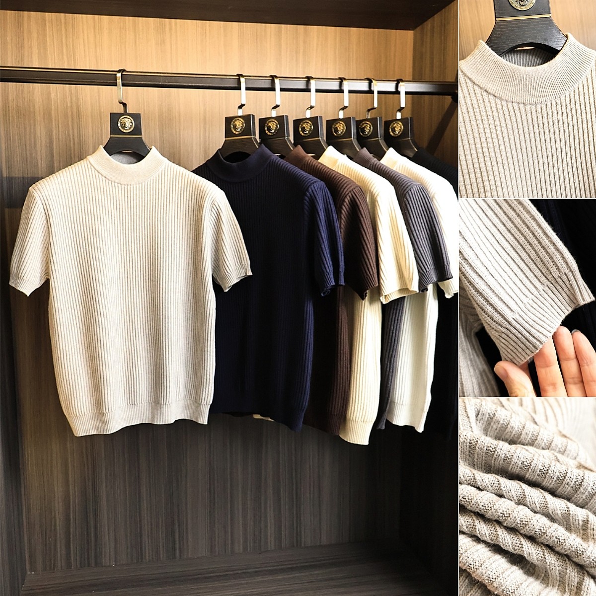 高级感暖糯！坑条肌理！针织短袖