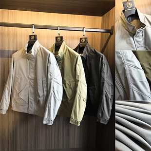 男士 秋季 纯色立体裁剪百搭立领夹克外套潮 垂顺挺括 户外机能风
