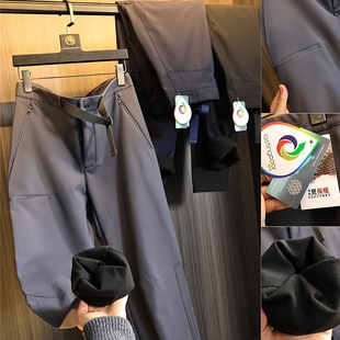 纯色防风防水直筒软壳休闲裤 线下3000 男士 冬季 仿生立体裁剪