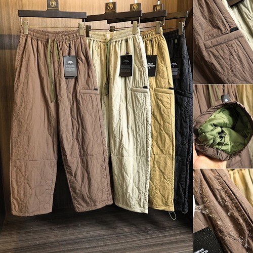 美式复古vitage！秋冬男士葫芦绗缝夹棉防泼水运动保暖直筒棉裤潮